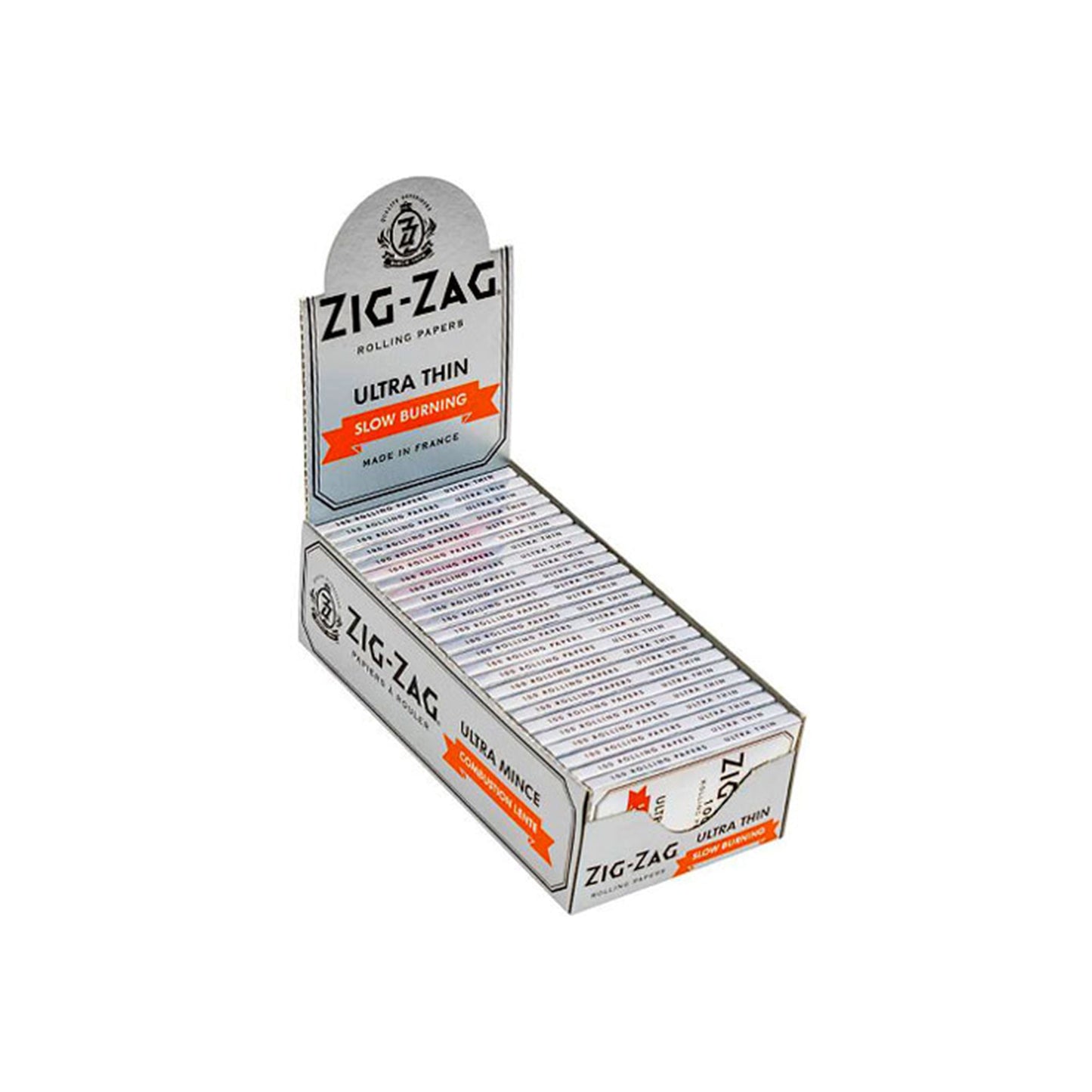 Zig Zag Ultra Thin Slow burning Papers - 25 packs Single Wide Size ONE
