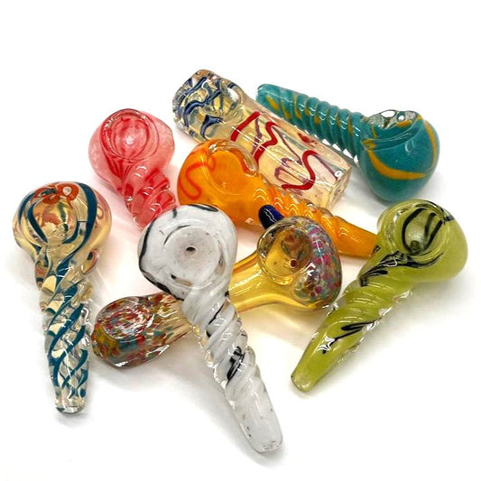 Inside out Glass Pipe 3.5" Assorted Design Glass Pipe NIBO Distribution