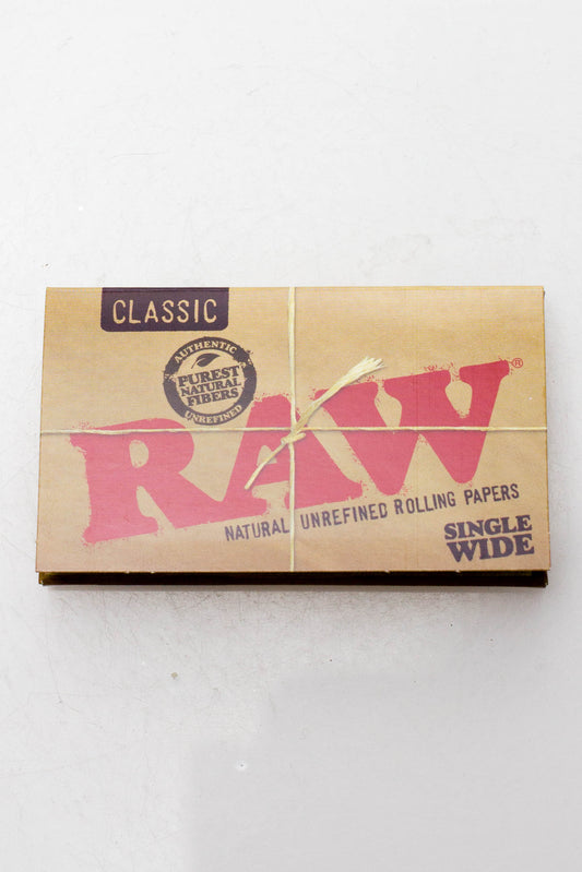 RAW Classic Natural Unrefined Rolling Paper 1 - 1/4" Size ONE Singlewide