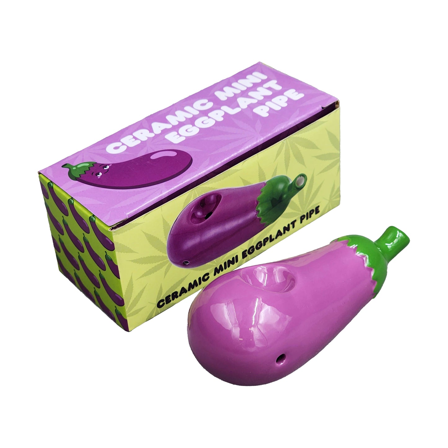mini eggplant pipe Ceramic Pipe Roast and Toast Gifts