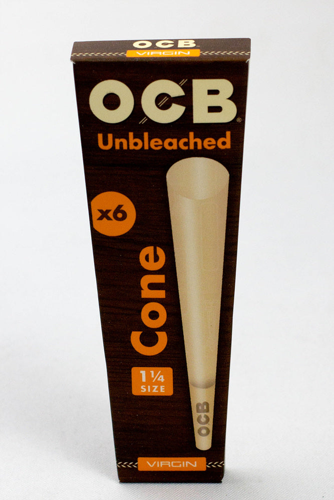 OCB Pre-rolled Cone - Virgin Unbleached Rolling Paper - 1 1/4 Pre-rolled Cone (Display Pack) ONE