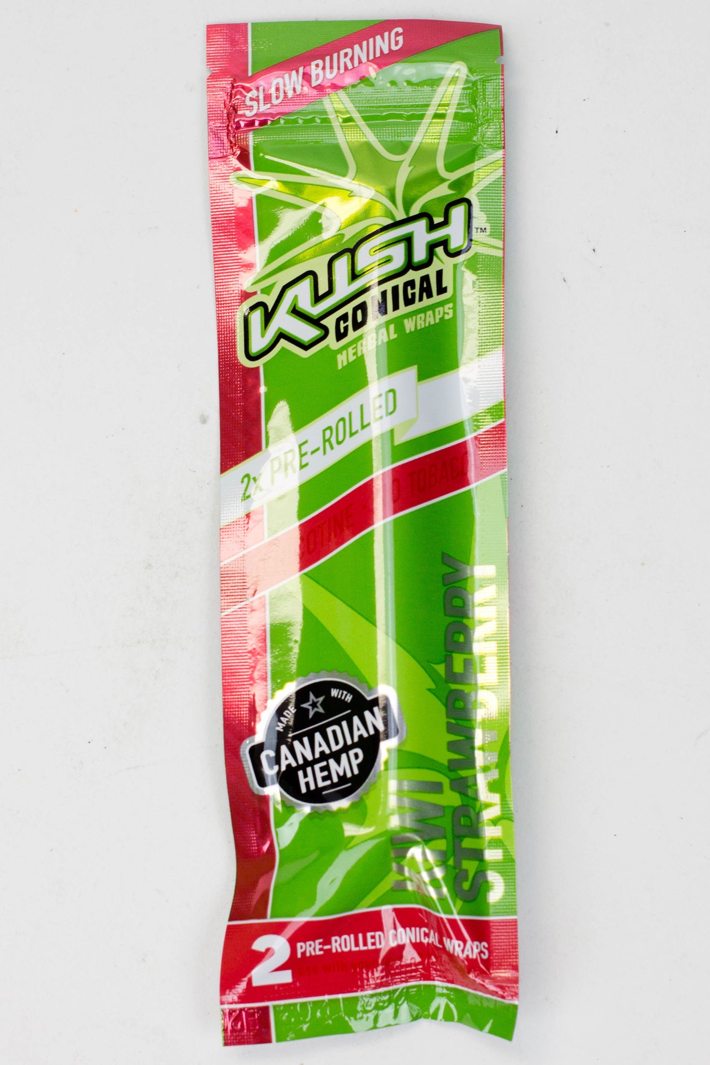 KUSH® | Hemp Wrap 2pk 25/box Leaf Wrap LEHIGH WHOLESALE Kiwi Strawberry