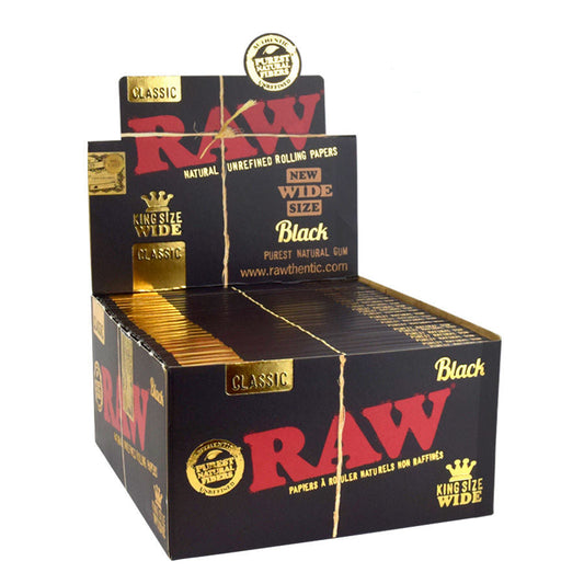 RAW | Black Natural Unrefined King size – WIDE [50 / pk] King Size ONE