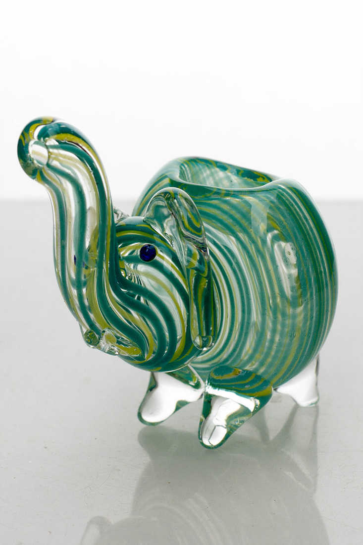 Small elephant glass hand pipe Pack of 2 Glass Pipe ONE