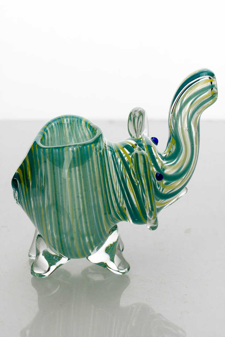 Small elephant glass hand pipe Pack of 2 Glass Pipe ONE