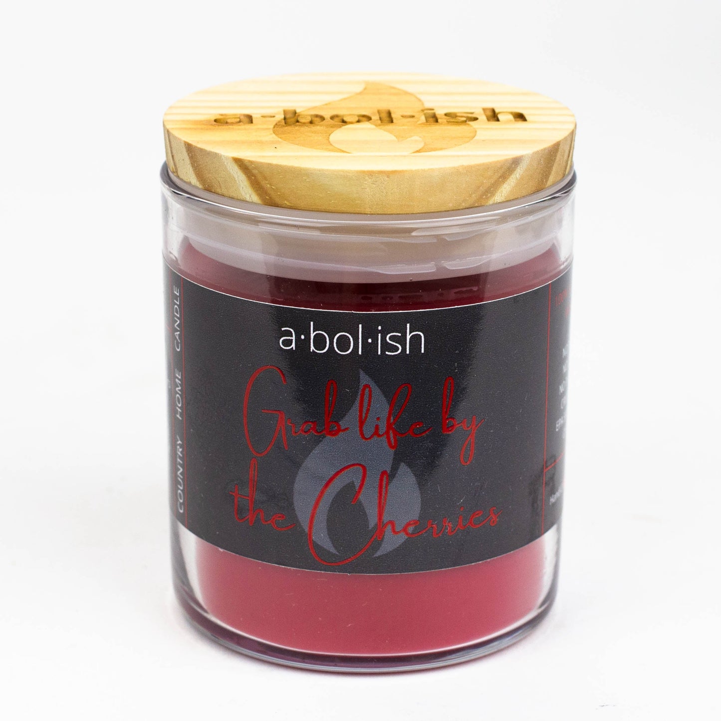 Country Home Candle - a·bol·ish Odor Eliminating Soy Candle Candle Country Home Candle Grab Life by the Cherries [Red]