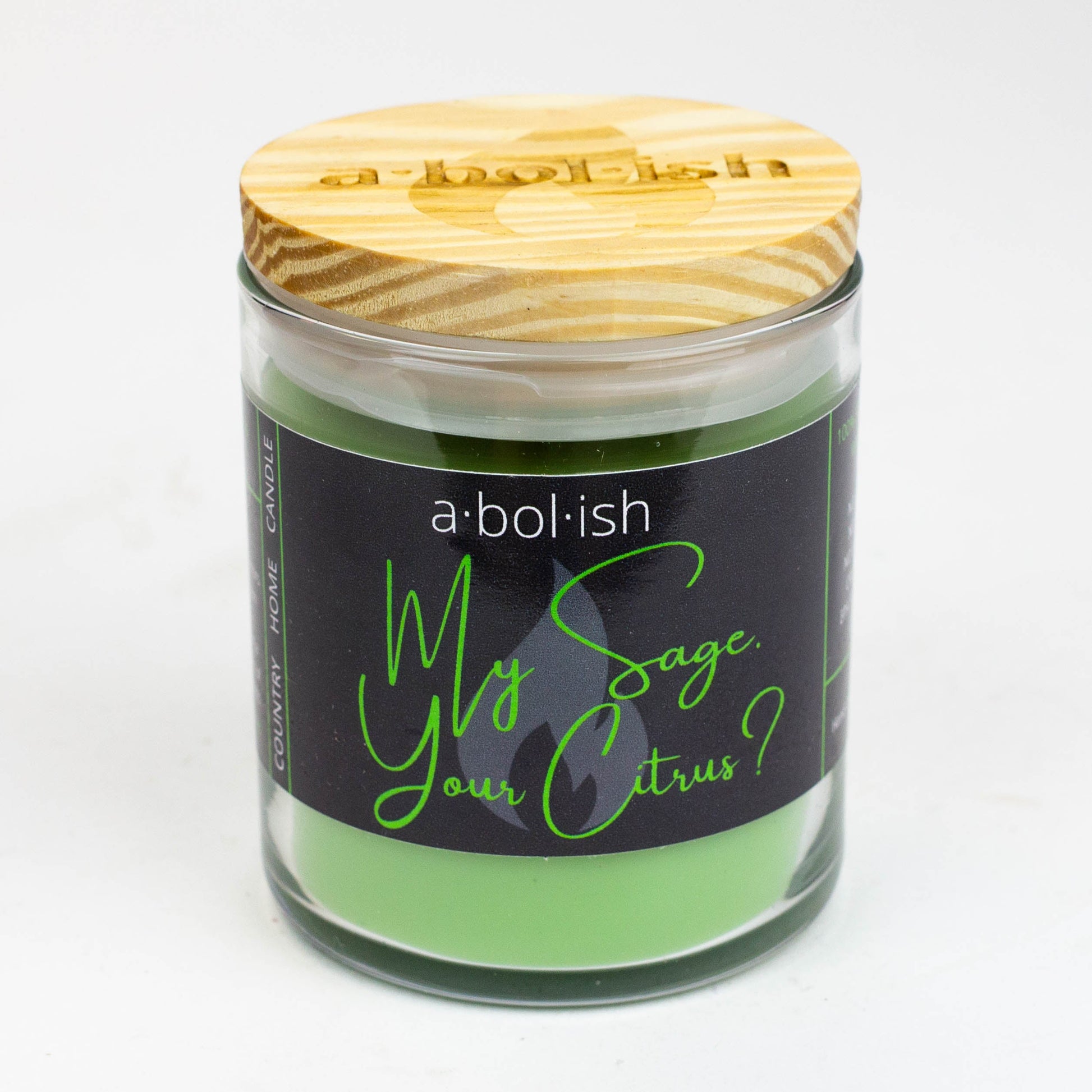 Country Home Candle - a·bol·ish Odor Eliminating Soy Candle Candle Country Home Candle My Sage Your Citrus [Green]