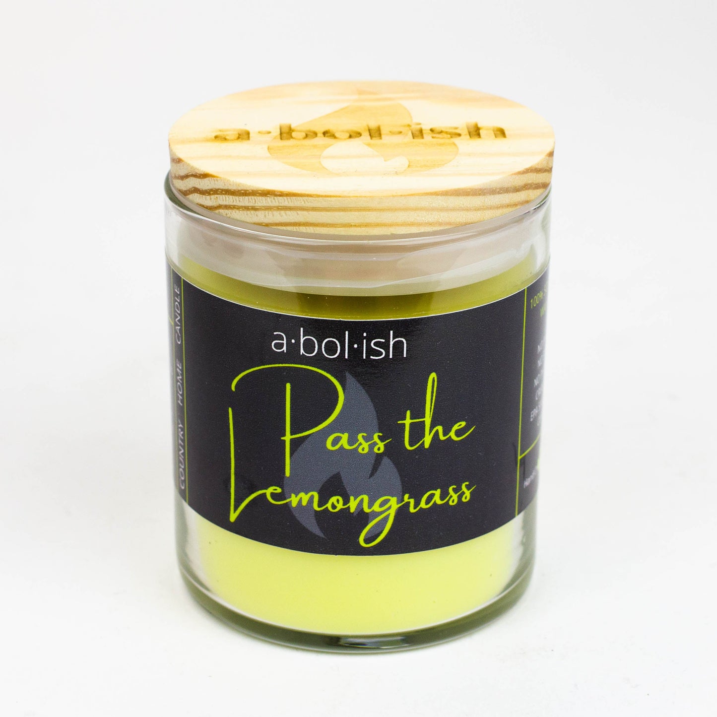 Country Home Candle - a·bol·ish Odor Eliminating Soy Candle Candle Country Home Candle Pass the Lemongrass [Yellow]