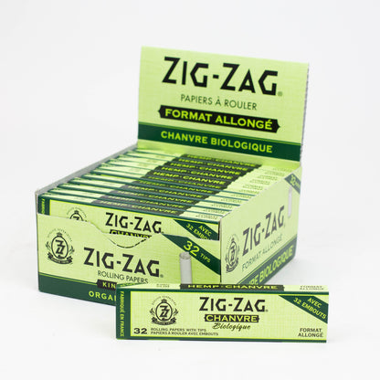 Zig Zag Hemp King Slim Papers and Unbleached Tips King Size ONE