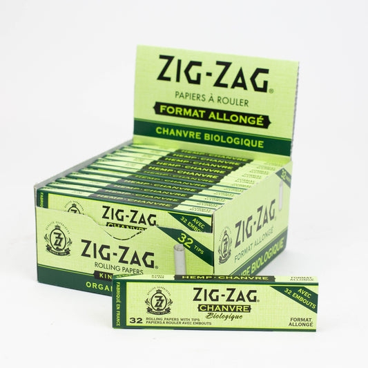 Zig Zag Hemp King Slim Papers and Unbleached Tips King Size ONE