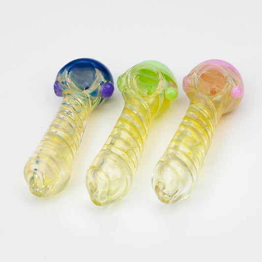 4.5" American color twisted soft glass hand pipe [AM01] Glass Pipe ONE