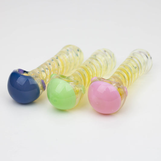 4.5" American color twisted soft glass hand pipe [AM01] Glass Pipe ONE