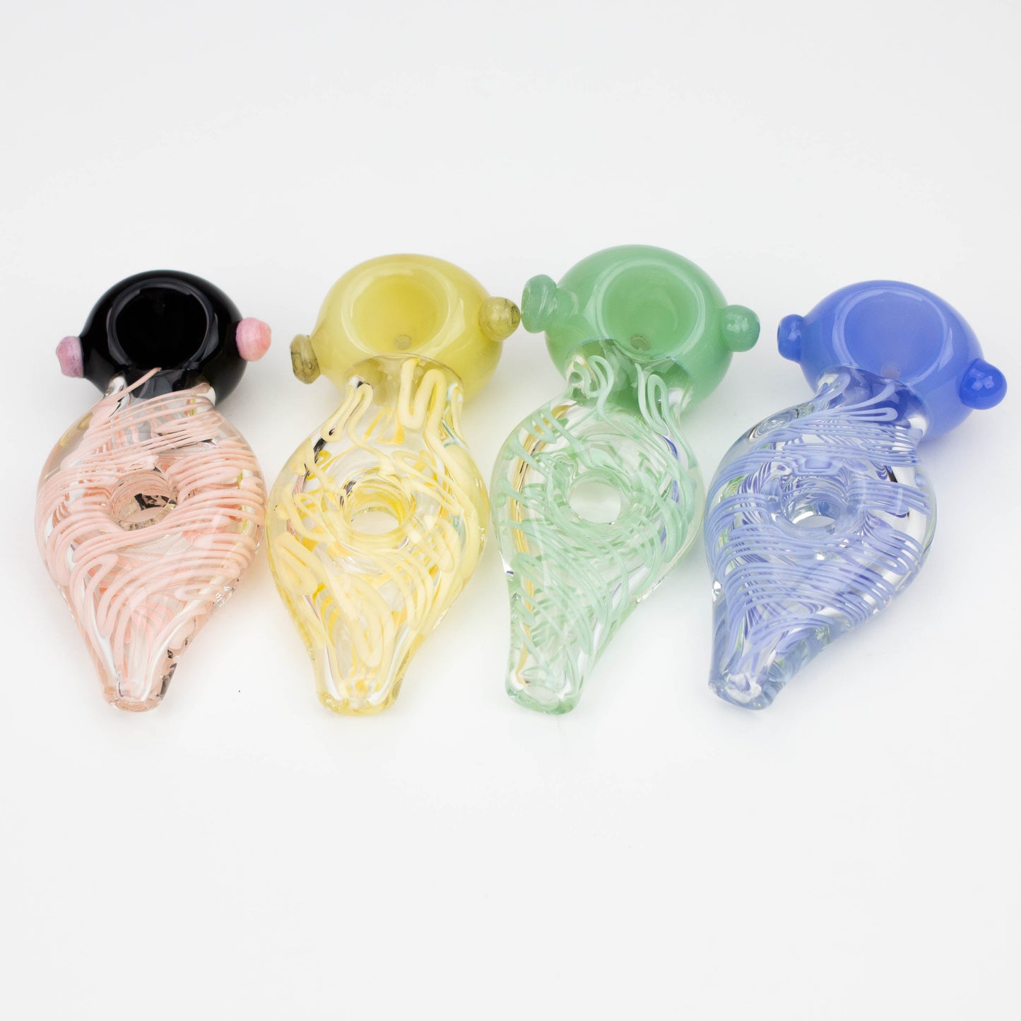 4.5" American color donut soft glass hand pipe [AM02] Glass Pipe ONE