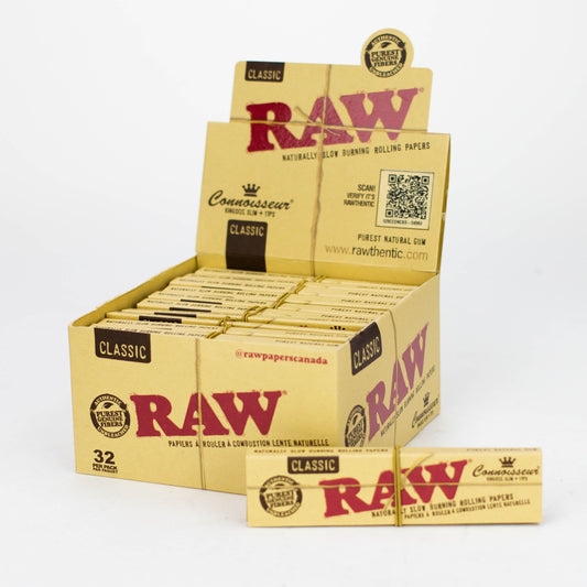 RAW Classic Connoisseur King Rolling Paper w/Tips King Size ONE