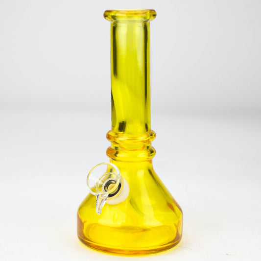 6" heavy color soft glass water bong ( HX4001 ) Glass Bong ONE Yellow