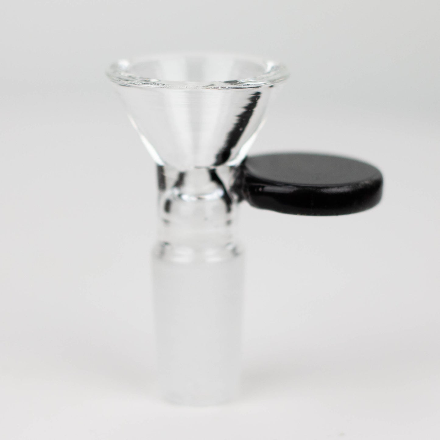 Glass bowl with color round handle for 14 mm Pack of 3 Bowl · Popper 777 Smoke Black [Pack of 3]