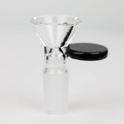 Glass bowl with color round handle for 14 mm Pack of 3 Bowl · Popper 777 Smoke Black [Pack of 3]