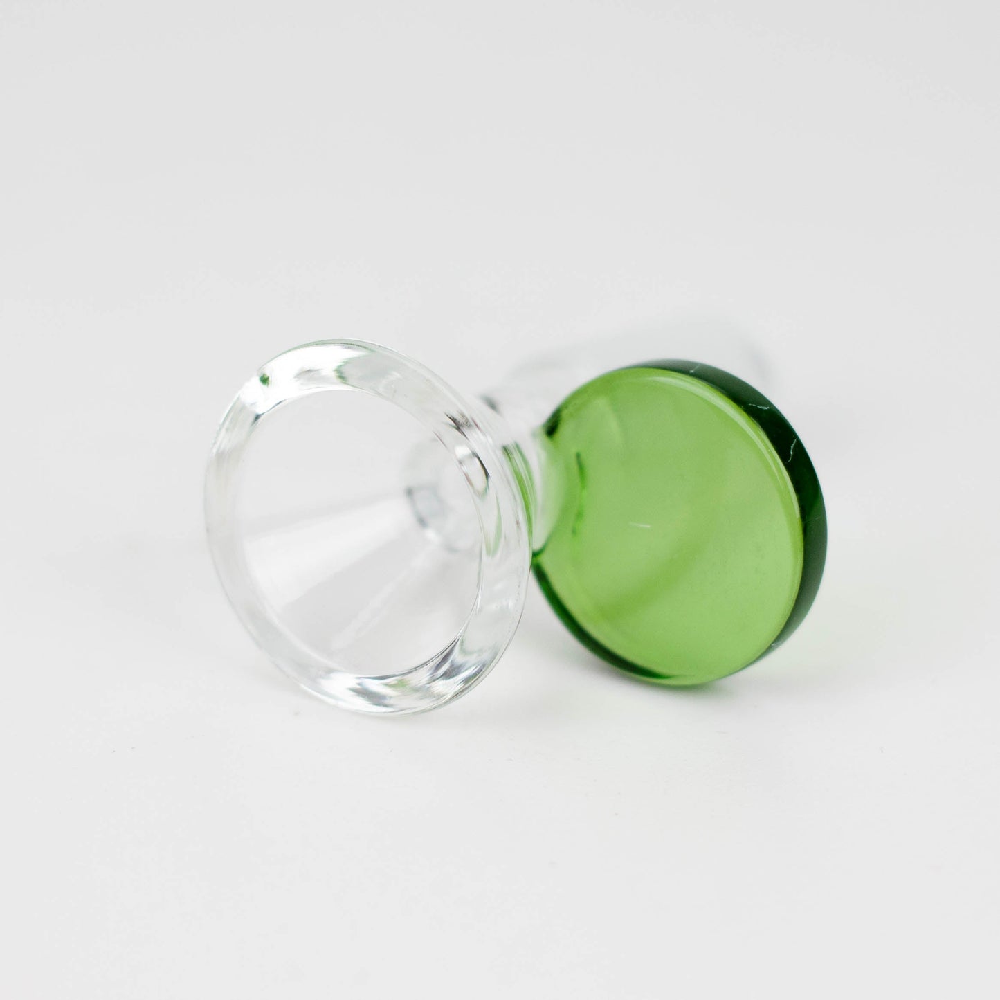 Glass bowl with color round handle for 14 mm Pack of 3 Bowl · Popper 777 Smoke