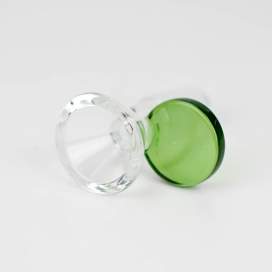 Glass bowl with color round handle for 14 mm Pack of 3 Bowl · Popper 777 Smoke