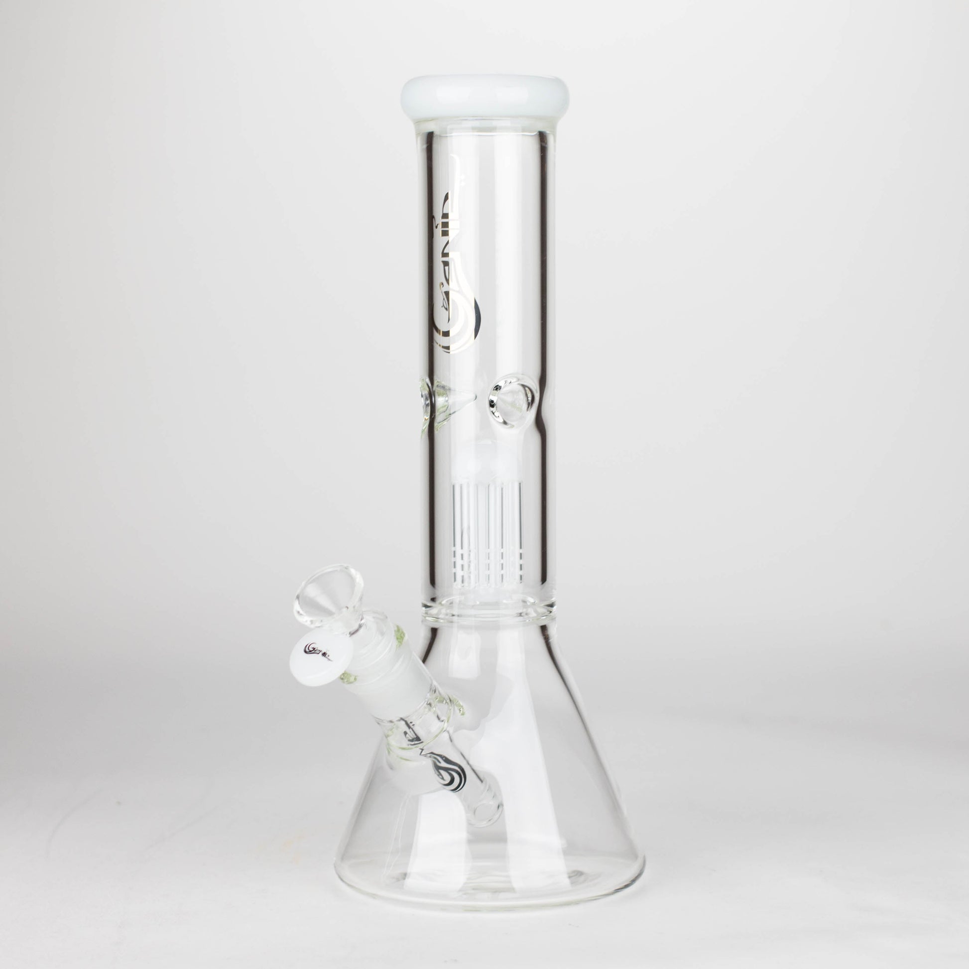 Genie | 12" Genie-Tree arms color accented glass water bong [NSP104] Glass Bong ONE White