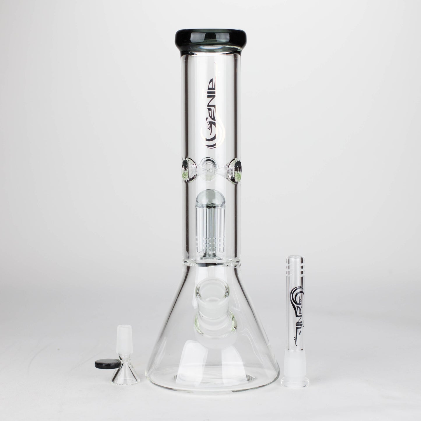 Genie | 12" Genie-Tree arms color accented glass water bong [NSP104] Glass Bong ONE