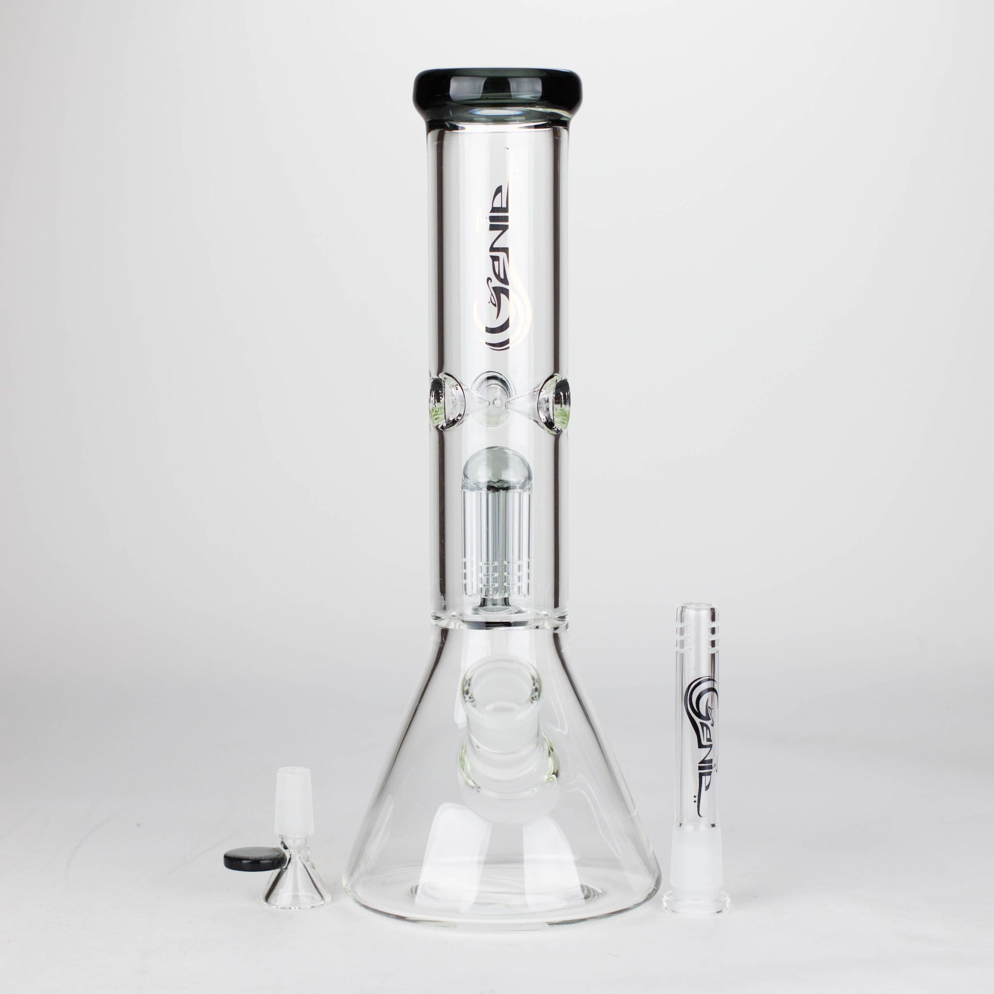 [6 Pack Bundle] Genie | 12" Genie-Tree arms color accented glass water bong [NSP104] Glass Bong ONE