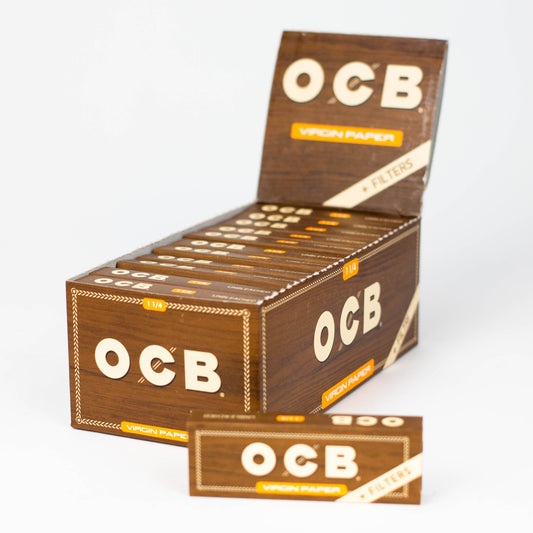 OCB | Virgin paper 1 1/4 with Filters - 24 packs 1 - 1/4" Size ONE
