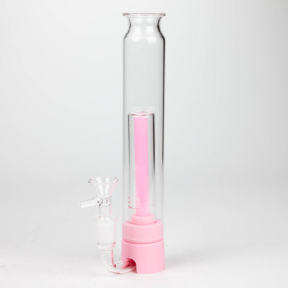 Rukioo® | 9" Bird Bong with Herb Bowl [BG41x] Resin · Silicone · Plastic Bong 777 Smoke Pink
