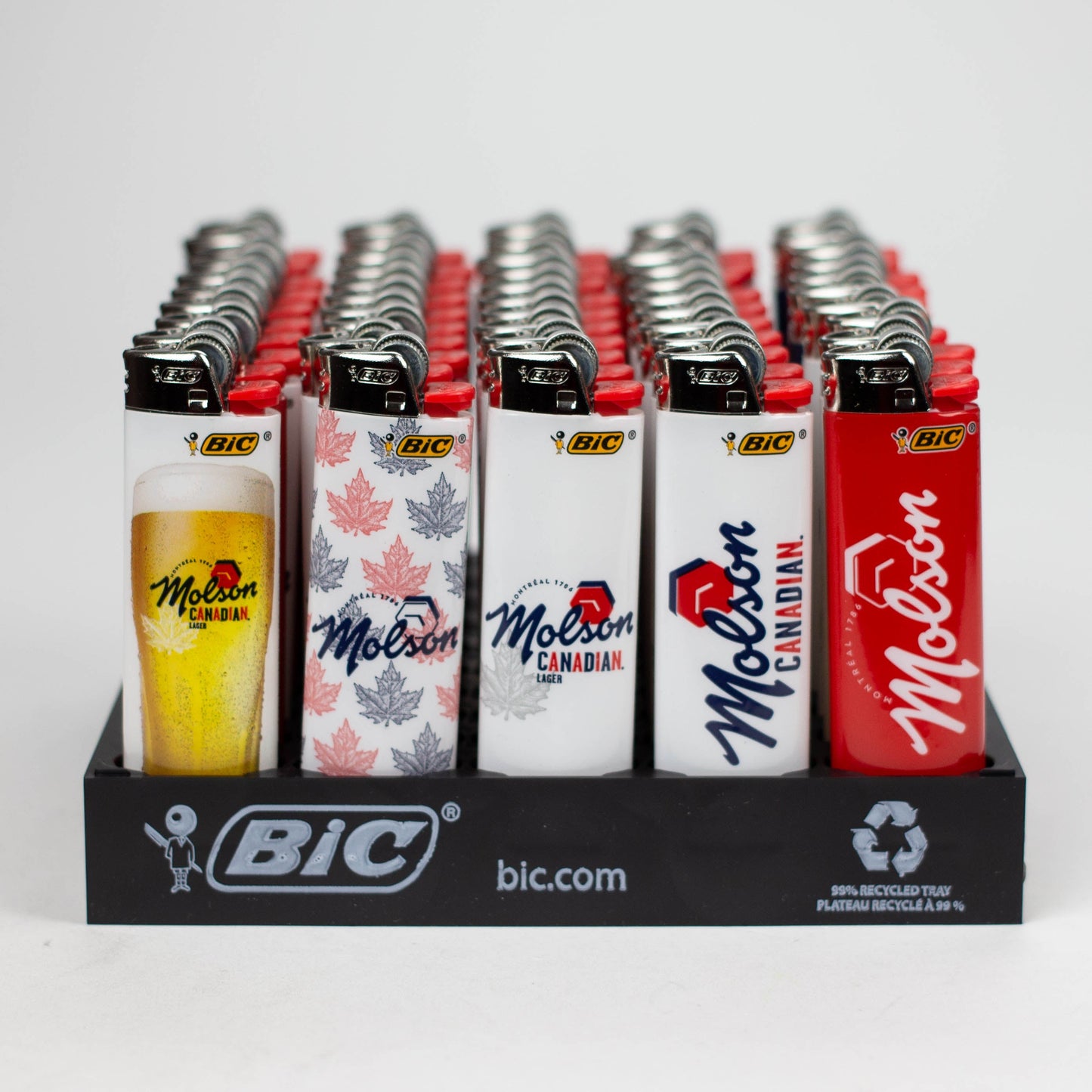 Bic Regular Lighter [Molson Canadian] - Display of 50 Lighter ONE