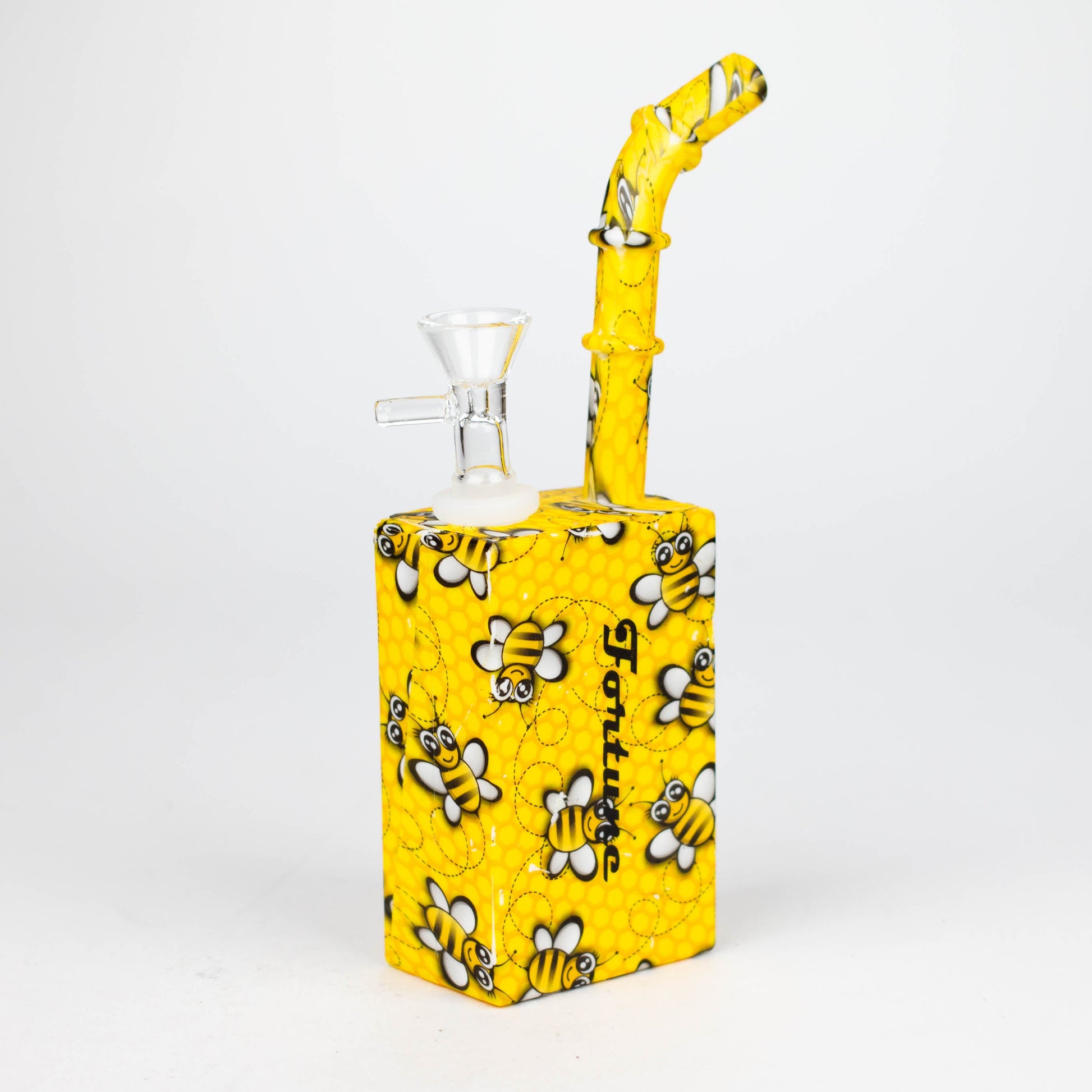 Fortune | 8" Hydrographic Silicone Square Pipe-Assorted [SP1001P] Resin · Silicone · Plastic Bong Fortune