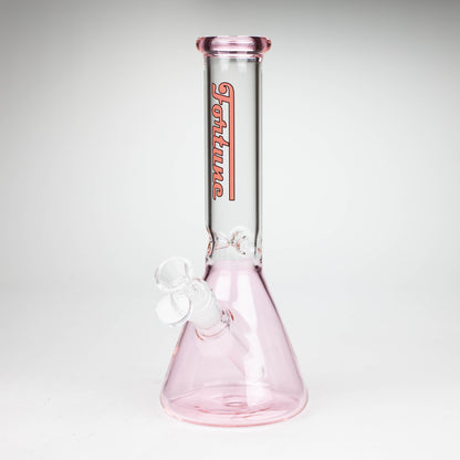 Fortune | 10" 4mm Color Beaker bong [103804] Glass Bong Fortune Pink