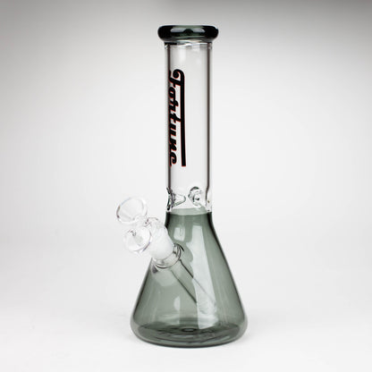 Fortune | 10" 4mm Color Beaker bong [103804] Glass Bong Fortune T-Black