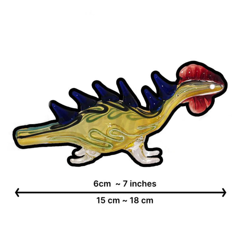 7" Lizard Insideout Glass Pipe [PIP972] Glass Pipe NIBO Distribution
