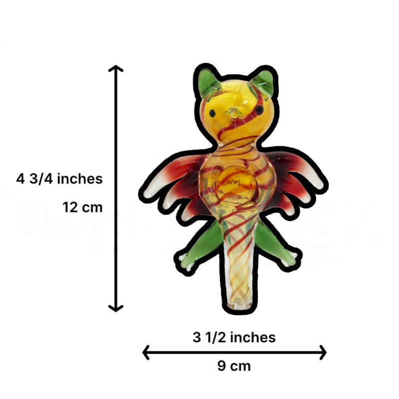 4-3/4" Bat Insideout Glass Smoking Pipe [PIP971] Glass Pipe NIBO Distribution