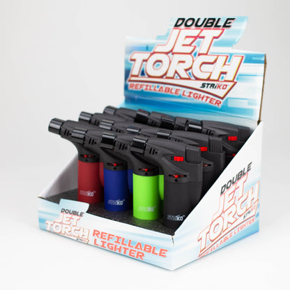 StriKo | Double Jet Torch Lighter Display of 12 Torch BB Canada