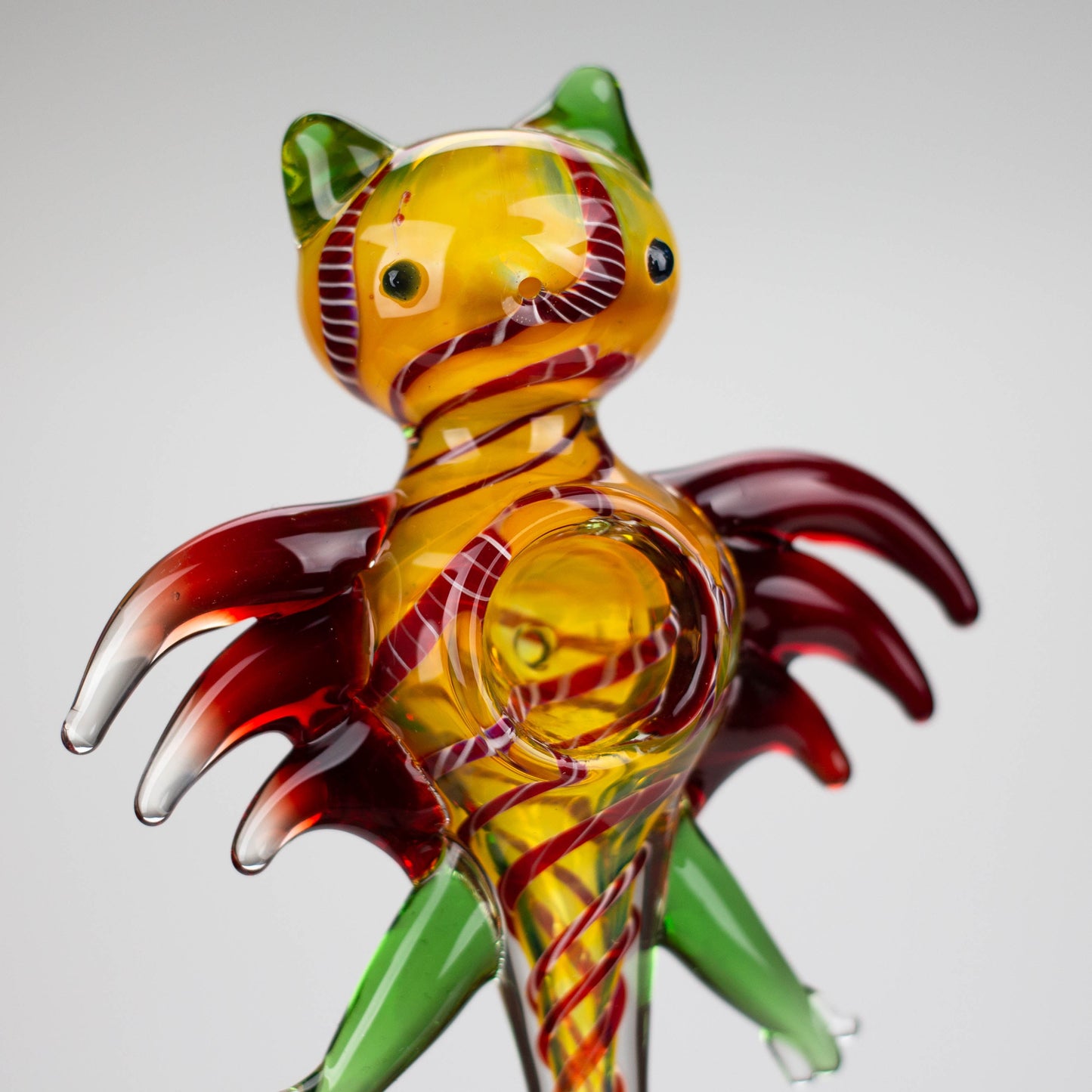 4-3/4" Bat Insideout Glass Smoking Pipe [PIP971] Glass Pipe NIBO Distribution