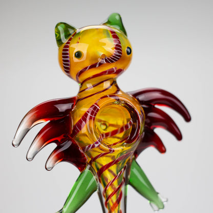 4-3/4" Bat Insideout Glass Smoking Pipe [PIP971] Glass Pipe NIBO Distribution