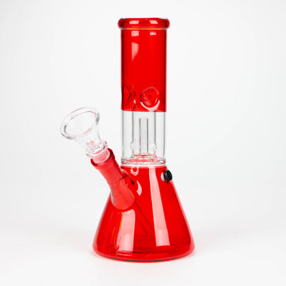 8" single dome Percolator glass water bong [GHWP-24] Glass Bong Purple Haze Smoke Inc Red
