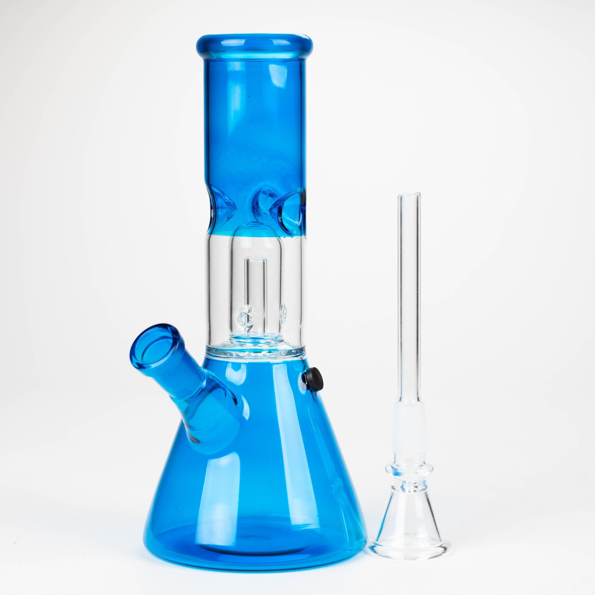 8" single dome Percolator glass water bong [GHWP-24] Glass Bong Purple Haze Smoke Inc
