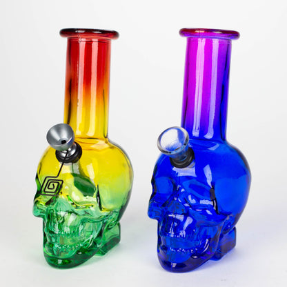 6" Mini Skull base soft glass water bong [SH36xx] Glass Bong 777 Smoke