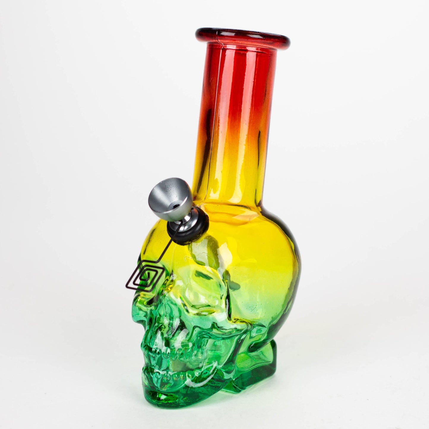 6" Mini Skull base soft glass water bong [SH36xx] Glass Bong 777 Smoke Rasta