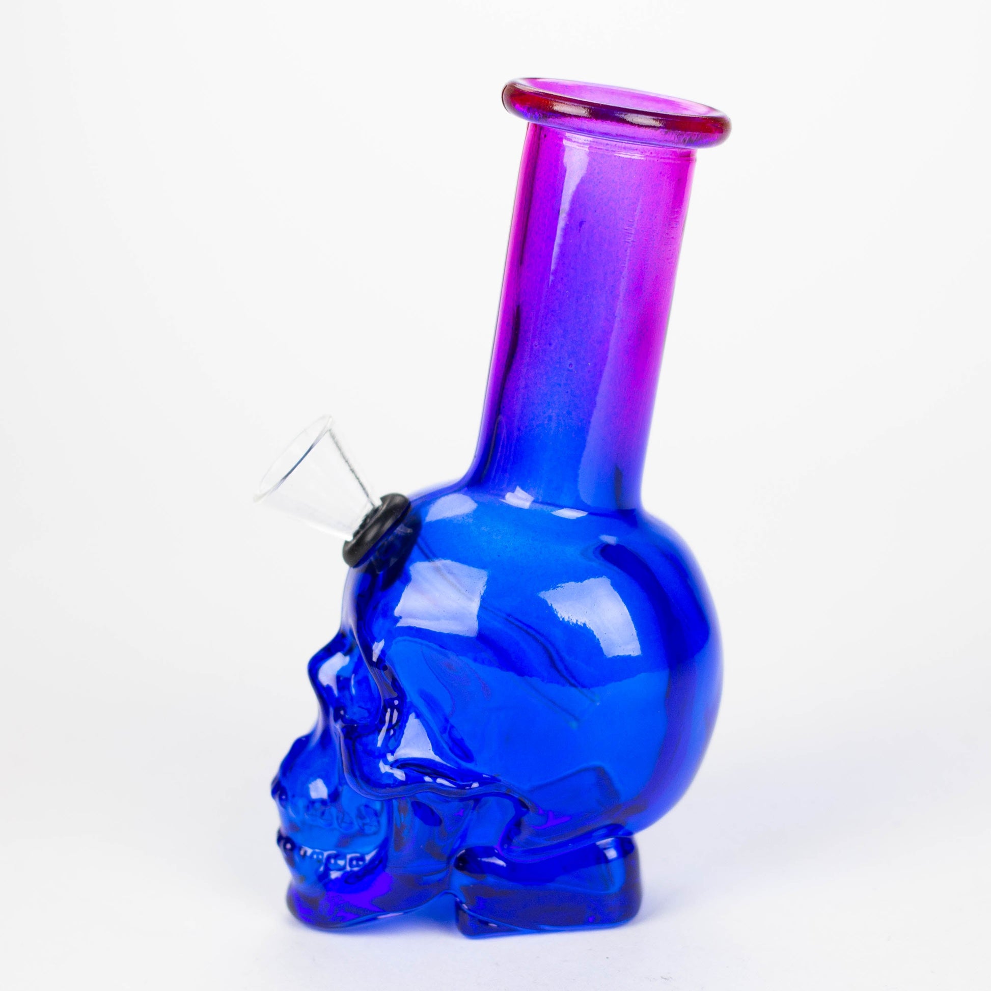 6" Mini Skull base soft glass water bong [SH36xx] Glass Bong 777 Smoke