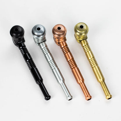 Sugar Skull | Super Slim Metal Pipe With Screen Extra Long Box Of 12 Metal Pipe 777 Smoke