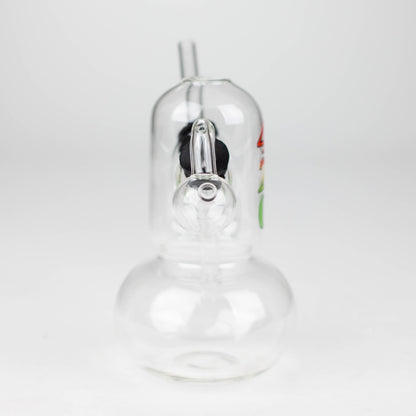 6" OIL RIG ROUND WITH STICKER Glass Rig Bongzie Smokes