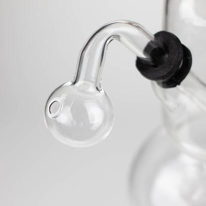 6" OIL RIG ROUND WITH STICKER Glass Rig Bongzie Smokes