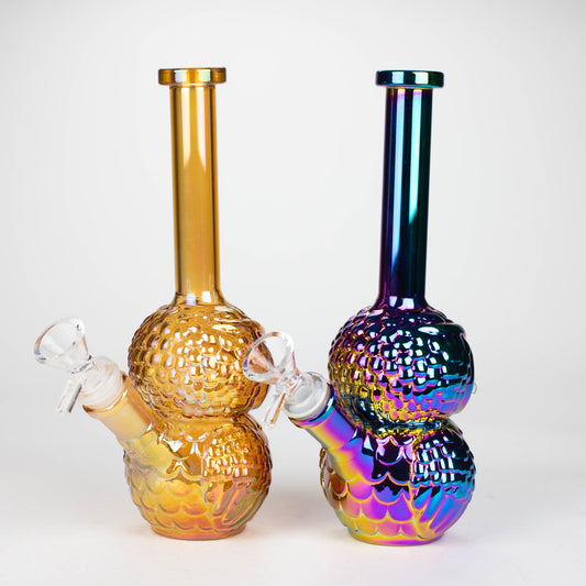 9" Owl Electroplate Glass Bong Glass Bong 777 Smoke
