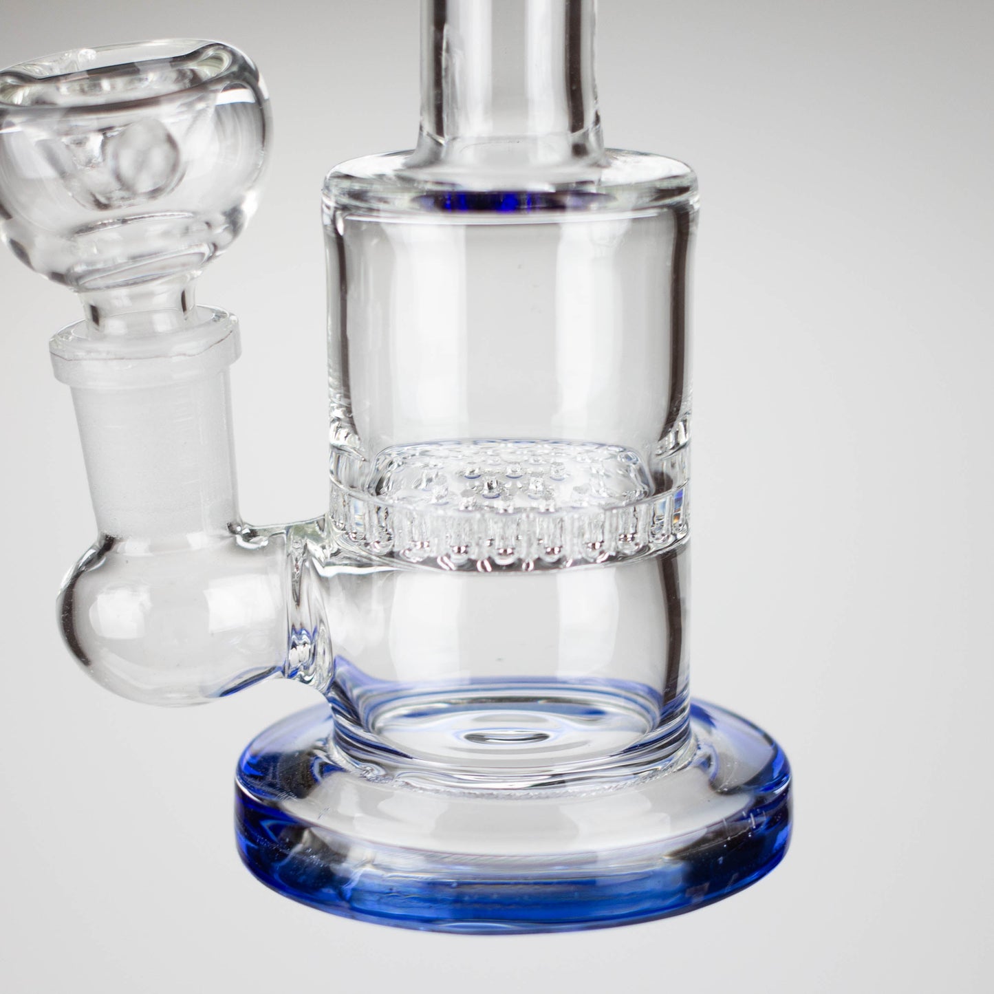 7" Bent neck glass bubbler with Honeycomb diffuser Glass Bong Bongzie Smokes