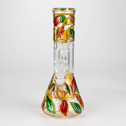 8" Handcrafted Single Dome Percolator Ice Bong-Assorted Glass Bong Bongzie Smokes