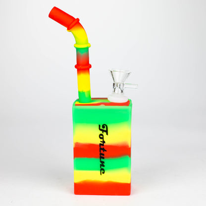 Fortune | 8" Silicone Square Pipe-Assorted [SP1001] Resin · Silicone · Plastic Bong Fortune