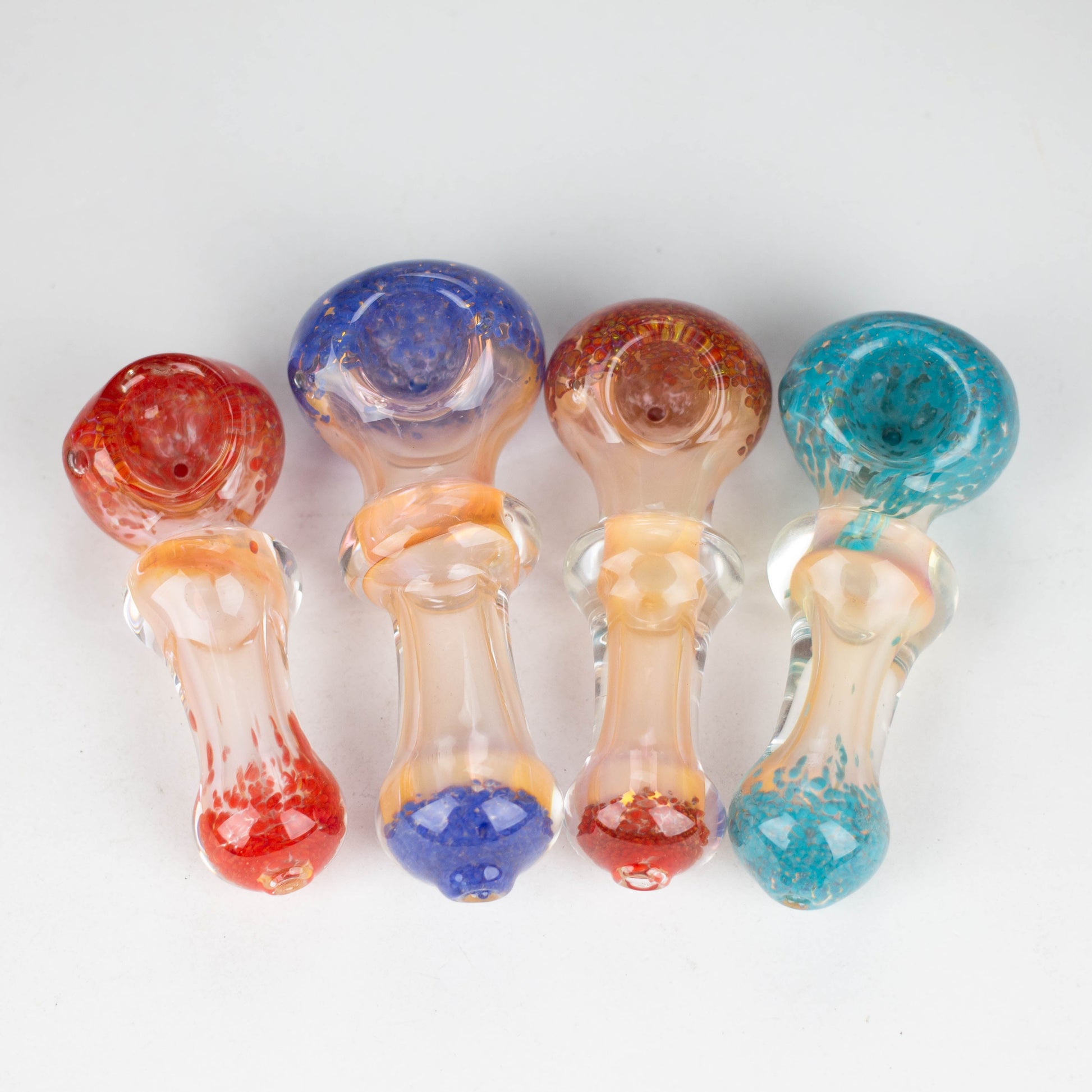 5” Gold Fumed Hand Pipe Pack of 2 [BZS-0092] Glass Pipe Bongzie Smokes